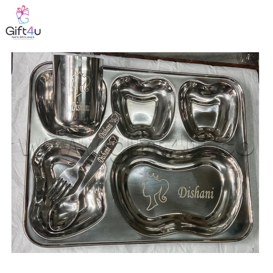 AppleBite Custom 5-Section Cartoon Dinner Set