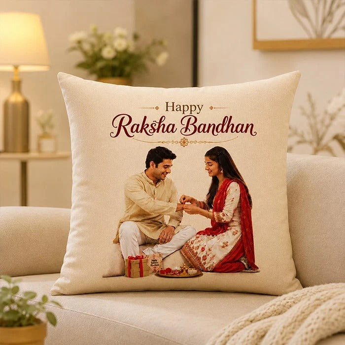 Happy Raksha Bandhan Cushion