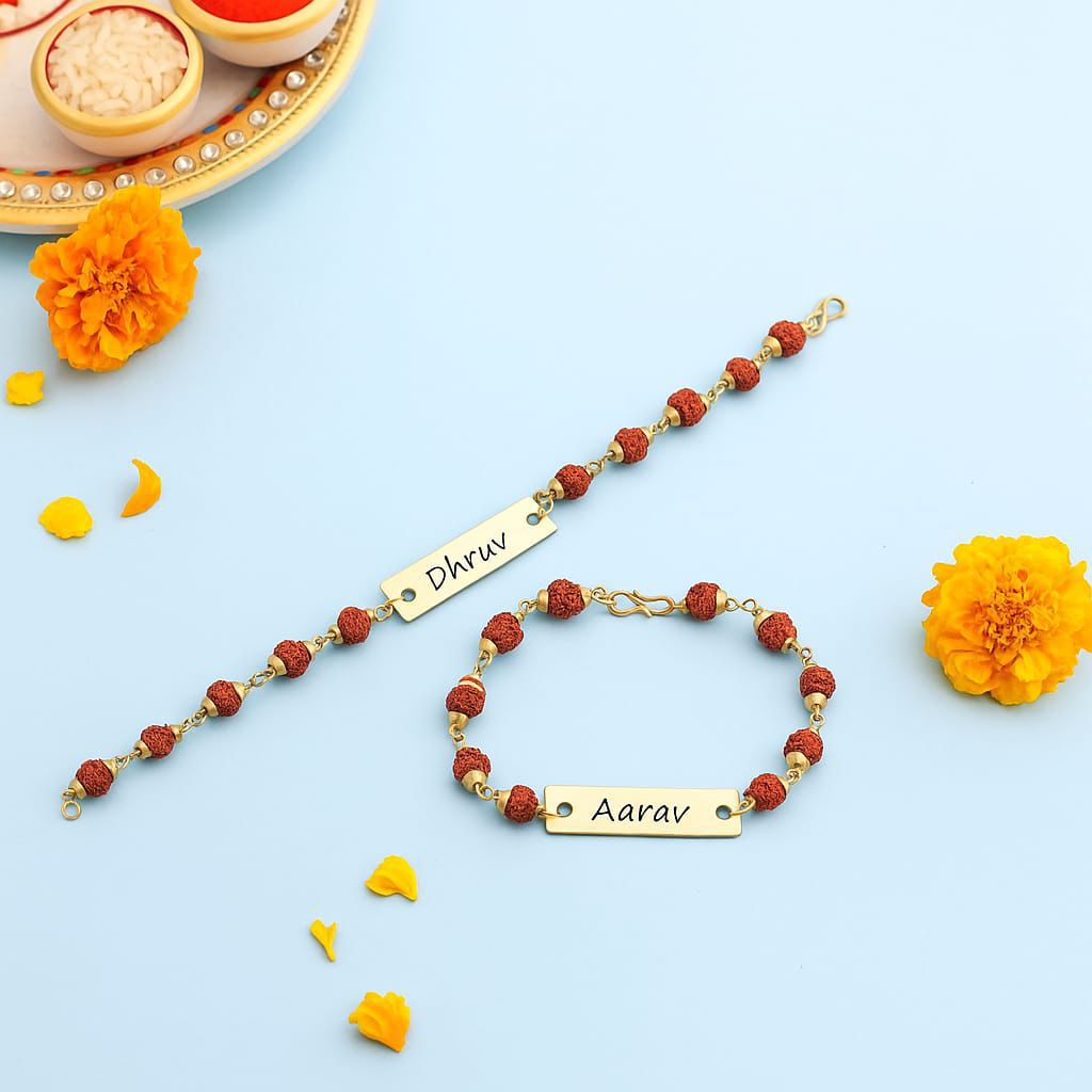 G4U RT 01 DivyaBandhan Personalized Rudraksha Rakhi