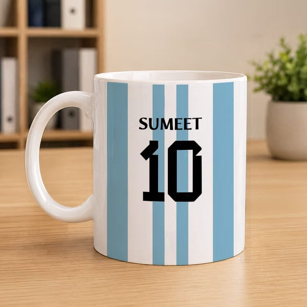Personalized Football Jersey Coffee Mug