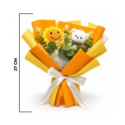 Crochet Sunflower Teddy Bouquet 🧸🌻
