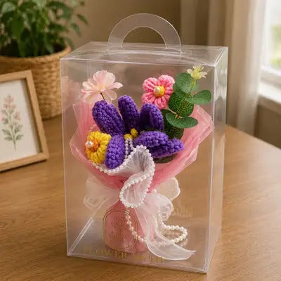 Purple Crochet Bouquet Box 💜