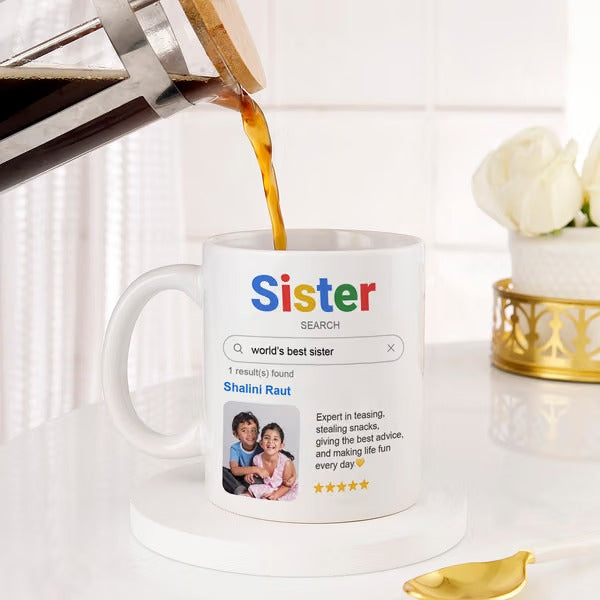 Personalized Sister Search Mug